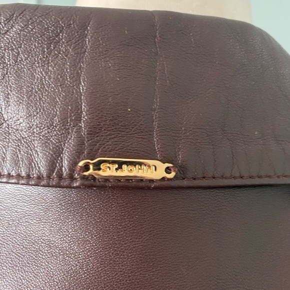 St . John Sport brown Leather Biker jacket - Picture 11 of 14